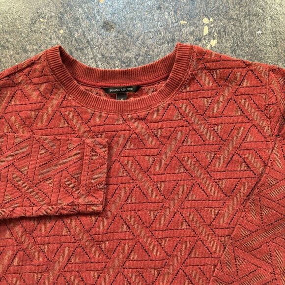 Banana Republic Women’s Pullover Size Small Orange Color Cotton Nylon Blend - Picture 1 of 11